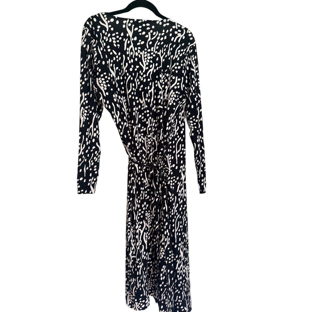 Diane von Furstenberg for Target Black and White "Sea Spots" Midi Wrap Dress XL - Picture 5 of 6